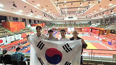 李廷鎮赴日本為韓國身心障礙者柔道國家隊加油，選手奪下2枚銀牌