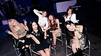 JYP Entertainment releases behind-the-scenes photos of Nmixx filming 'Long Wish' music video